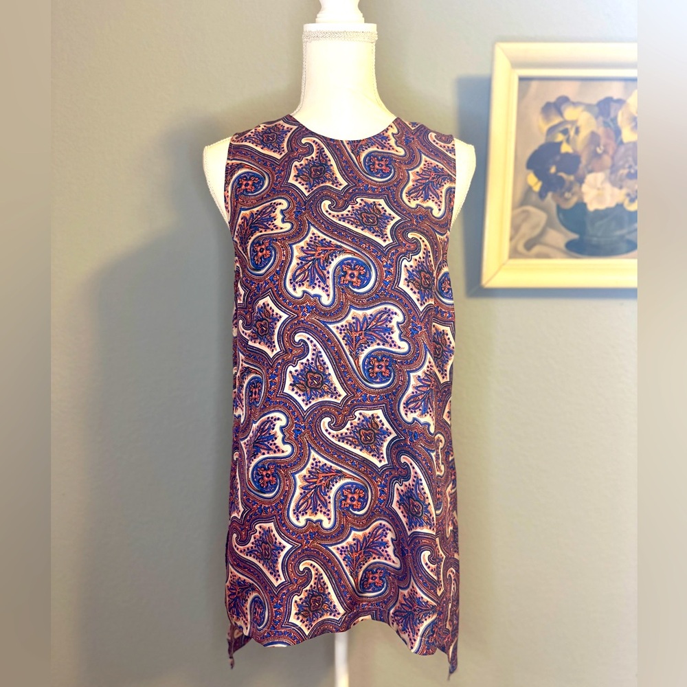 Theory Silk Paisley Tunic Medium